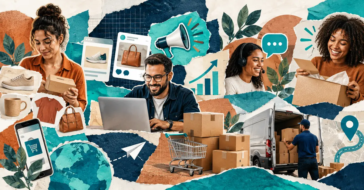 Quais empresas oferecem serviços de gestão de presença digital para e-commerces?